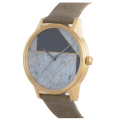 Unisex Fashion Watch Marmer Gezicht Leer Horloge