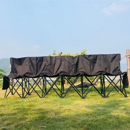Custom Metal Lounge Long Patio Garden Lightweight Portable 6 Person Beach Outdoor Events Sports Folding Camp Folding Chair