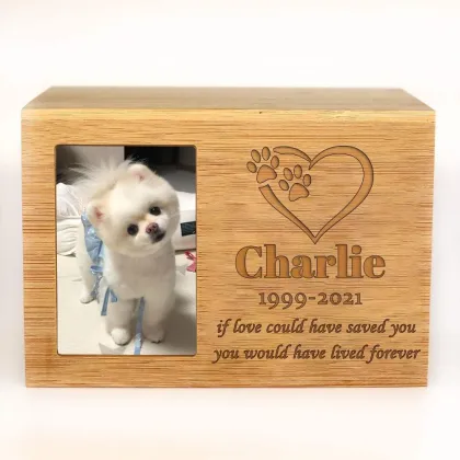 Wooden Pet Urns: Discreet Memorial Photo Urns for Small Animals