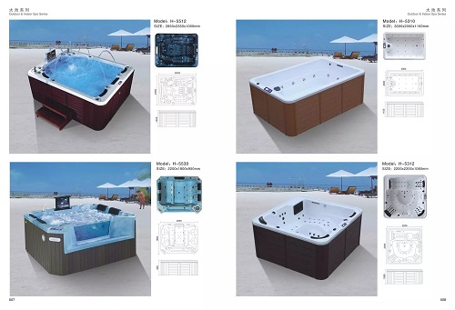 indoor large swimming spa pool bathtub in tub