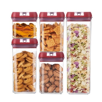 BPA-Free Plastic Air-Tight Food Storage Container Set with Lockable Lids