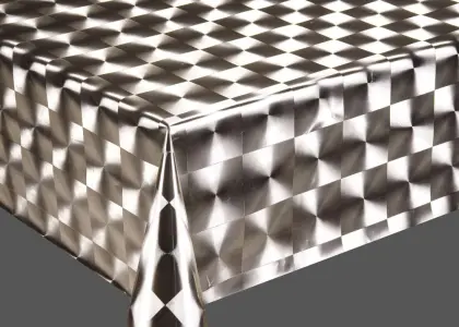 Home Fashions Silver Gold Tablecloth