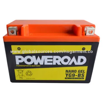 True Nano Gel Motorcycle Battery, Replace YTX9-BS, Long Service Lifespan