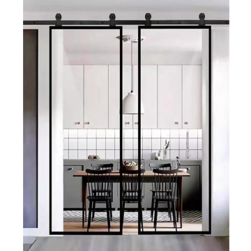 Single Track Aluminum Soundproof French Sliding Barn Door for Living Room