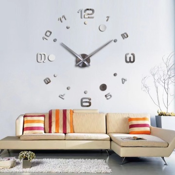 3D Frameless Silent DIY Wall Clock for Home and Office