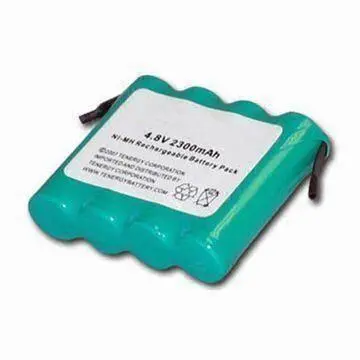 NiMH Battery Pack with Tabs and Over-discharge Protection of 4.8V/2,300mAh