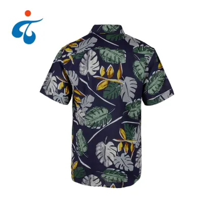 Wholesale Custom Short Sleeve Floral Hawaiian Shirts for Men