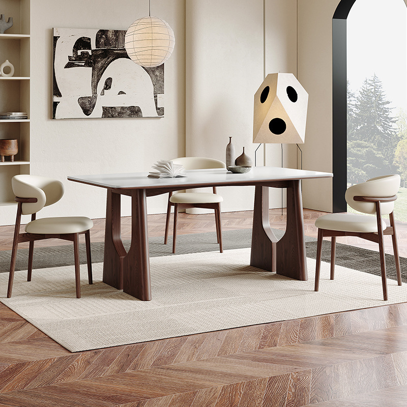 Solid Wood Base Dining Table
