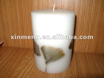 gingko candles/candle with gingko leaves
