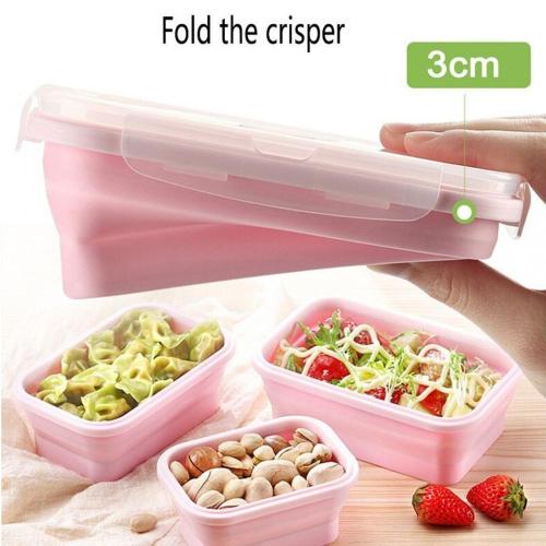 Silicone Lunch Box Portable Collapsible Folding Food box