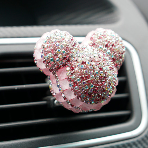 Car Ornament Cute Crystal Diamond Auto Air Condition Vent Clip Perfume Outlet Air Smell Diffuser Fragrance Air Freshener