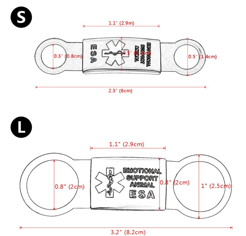 ESA Dog Cat Pet ID Tags