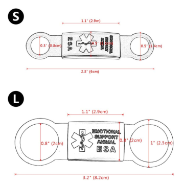 ESA CÃO CAT PET ID Tags