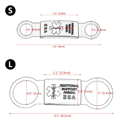 ESA HOND CAT PET PET ID-tags