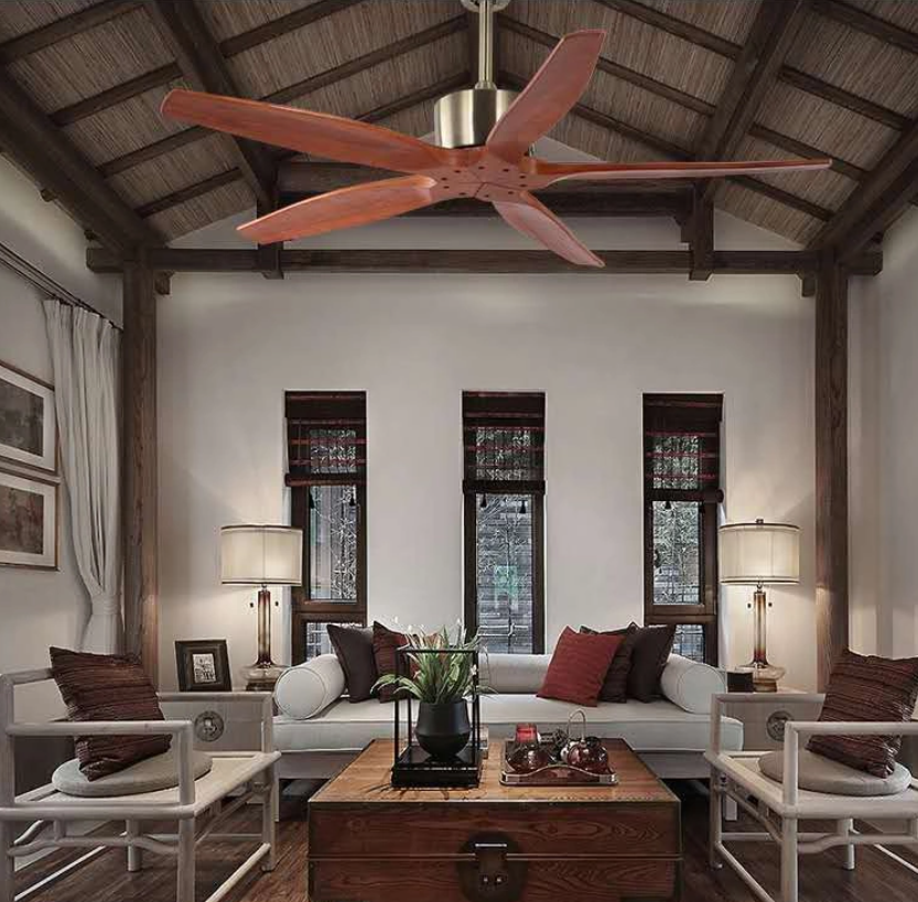 Five leaf wooden ceiling fan 52 inches