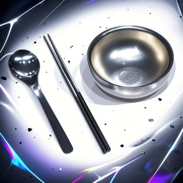 Nuove stoviglie di titanio puro set per 4 persone