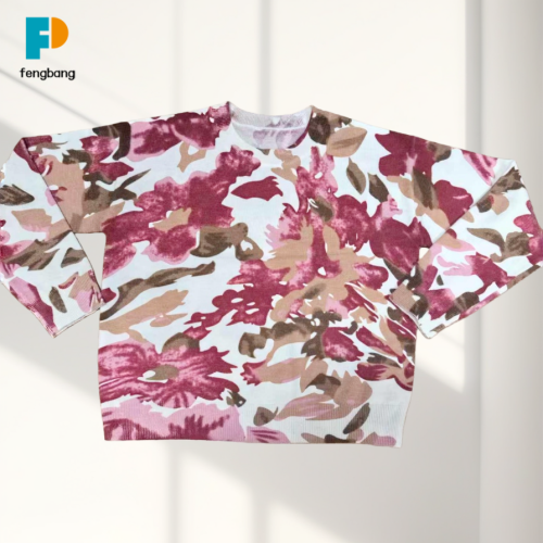 Kısa Kollu Pudra-Beyaz Kamuflaj Kazak Koleksiyonu