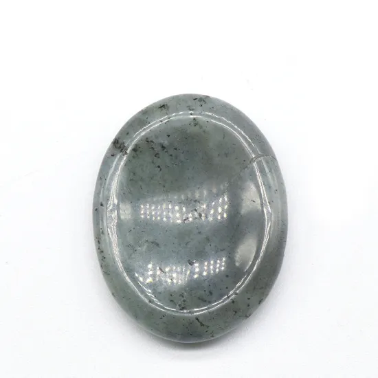 Gray Labradorite Thumb Worry Stone Anxiety Healing Crystal Therapy Relief