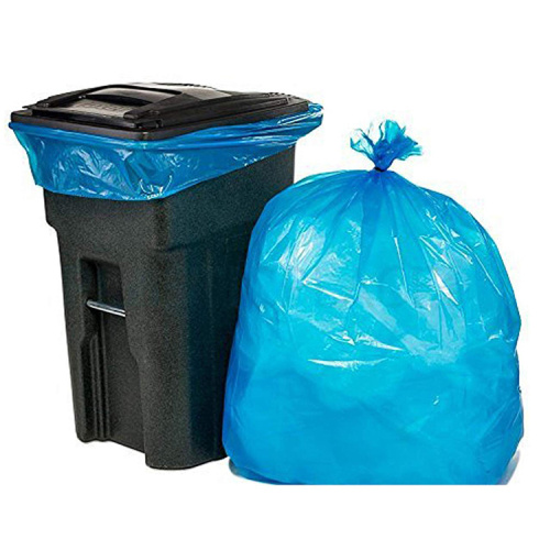 General Packaging blue 55 gallon garbage trash rubbish roll plastic bag