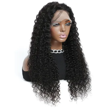 High quality brazilian glueless transparent hd 13x6 frontal human hair curly 360 full lace front wigs