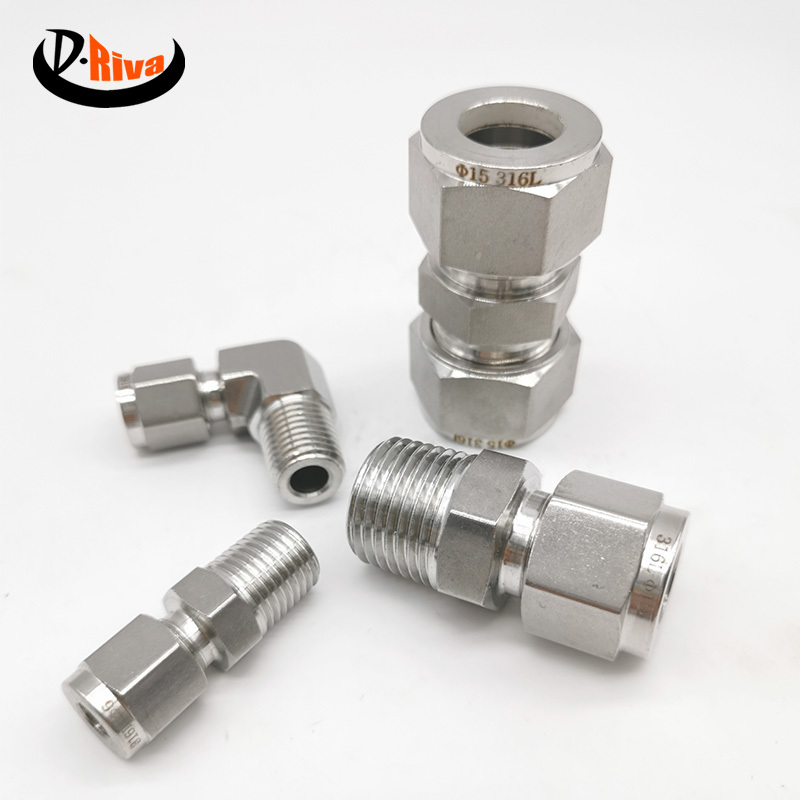 316L Stainless Steel Bellow Straight Compression Fitting Union Quick Connect Accessories for Plumbing Applications