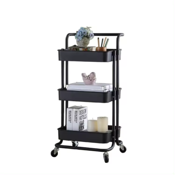 Cart 360 Degree Rotation Kitchen Slim Rolling with Drawers Pastel on Wheels Trolley Storage Cart