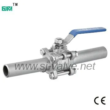 extended weld ball valve--3 piece