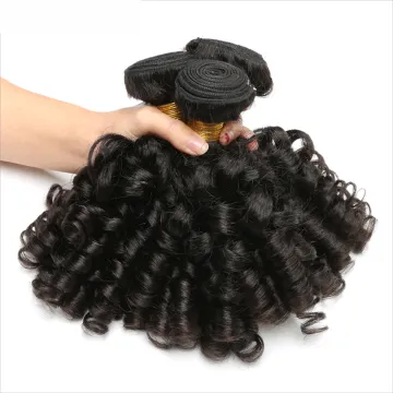 RUIMEI Dreadlock Human Hair Extension Brazilian Cuticle Aligned Hair Mongolian Bouncy Curly Hair Bundles& Frontal
