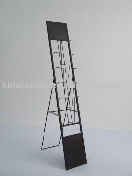 portable material shelf, metal brochure holder