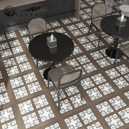 Foshan 600x600 American Retro Wood Grain Mosaic Tiles