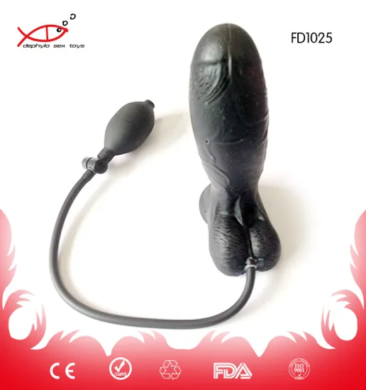 China adult toys inflatable dildo with pump for women