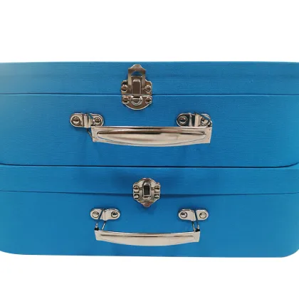 Suitcase gift cosmetic box with metal handle