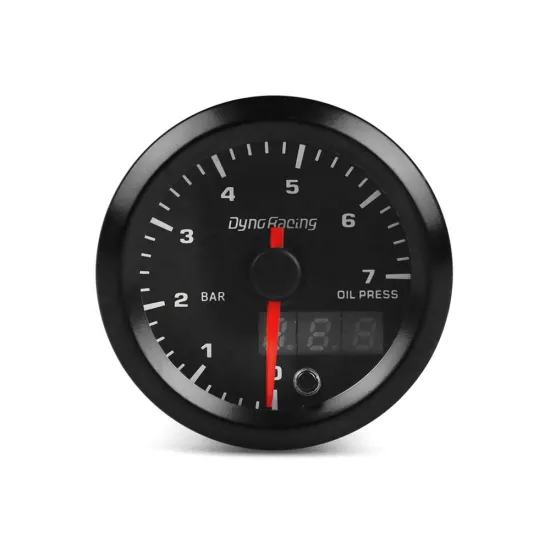7-Color LED Meter High-Speed Motor Gauges: 52mm Car Automotive Oil Pressure Sensor Display
