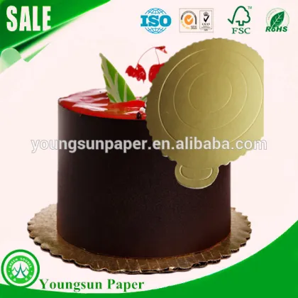 Golden cake boards and cake cardboard sheets