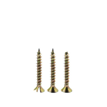 4x25mm Rustproof Tapping Screws: Yellow Zinc Plated Chipboard Wood Screws in Steel, Stainless Steel, Brass with Black Oxide Finish - ISO Standards