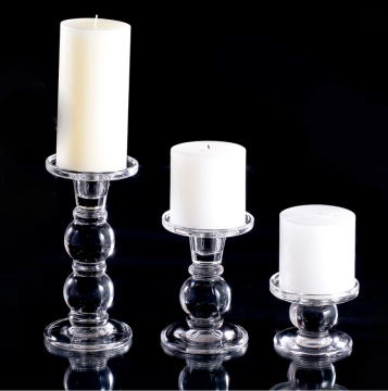 crystal glass candle holder set3