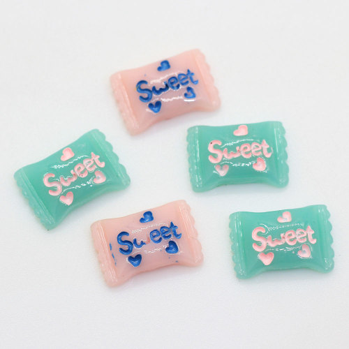 Süße helle Farbe Candy Cube Harzperlen Zucker Cabochon Flatback Artikel für Kinder DIY Telefon Shell Decor Urlaub Ornamente