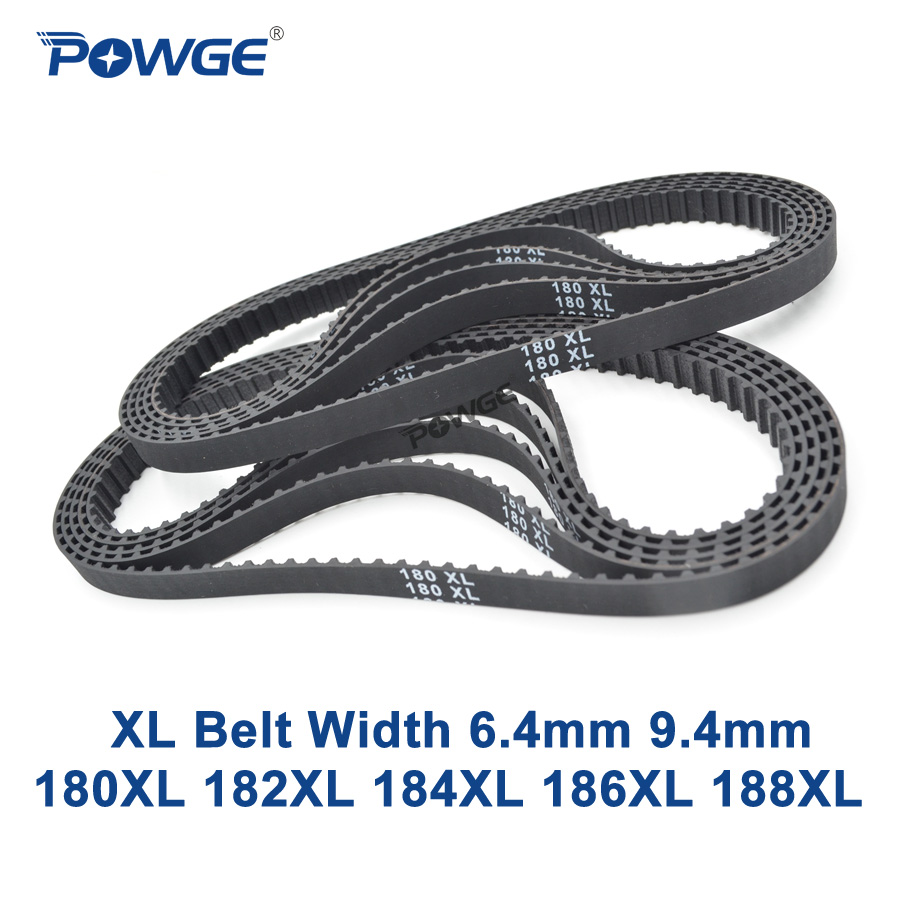 POWGE XL Timing belt 180/182/184/186/188 Width 025 6.4mm 037 Teeth 90 91 92 93 94 Synchronous Belt 180XL 182XL 184XL 186XL 188XL