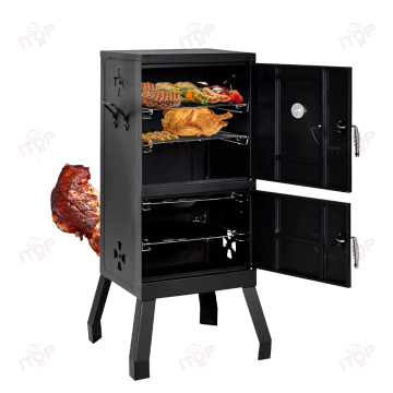 Fumatore barbecue a carbone verticale a doppio scopo da 30 pollici con griglia di cottura regolabile