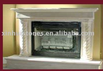 chinese white marble fireplace