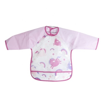 Waterproof Long Sleeve Baby Bib - Washable Feeding Bib