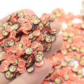 Günstige Großhandel orange Kürbis geformt Mini Polymer Slice Clay Craft Dekor Telefon Shell Ornamente Haar Nagel Zubehör