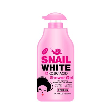 Snail White Kojic Acid Body Wash - Natural Skin Care Shower Gel for Skin Whitening