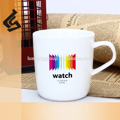 white back ceramic barrel mug