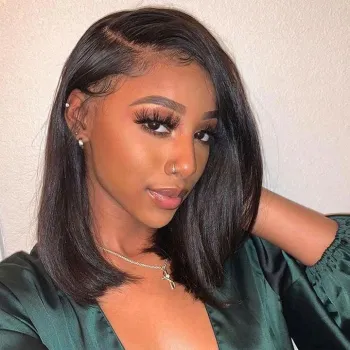 DTL new Synthetic hair wig 14 inch machine made for black women bob straight heat resistant soft synthetic hair wigs