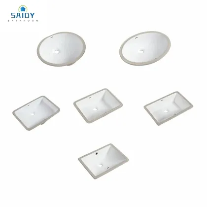 CUPC Modern White Rectangle Undercounter Bathroom Sink Basin