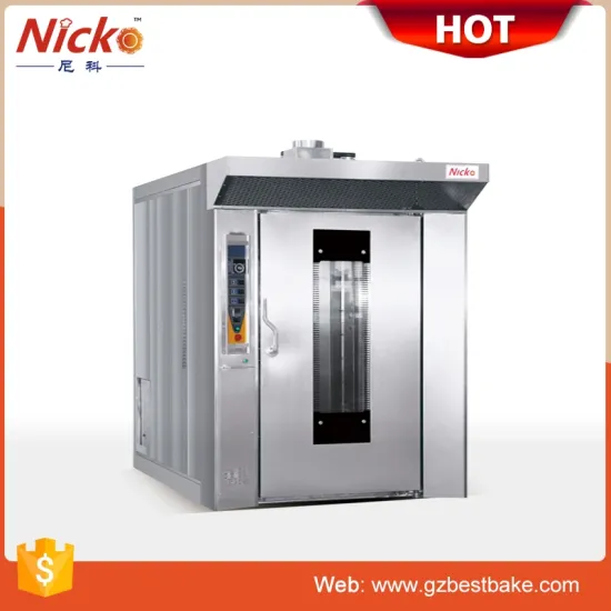 Bread Bakery Equipment Stainless Steel Rotary Rack Gas Convection Oven