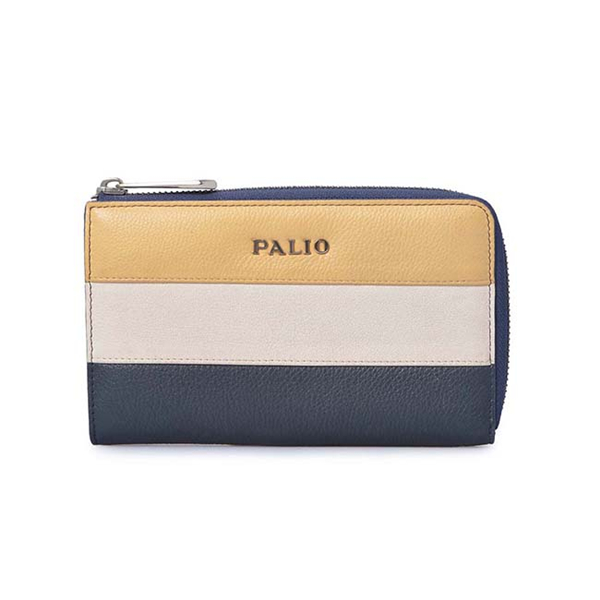 Leather Contrast Color Bag Lady Clutch Phone Case Zipper Wallet