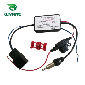 For Toyota car DAB+ Digital Car Radio FM Antenna Signal Booster FM signal amplifier Amp Amplifier 12V Signal Antenna Enhance