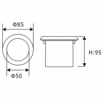 LEDER Lampada da incasso a LED 3W dimmerabile in alluminio